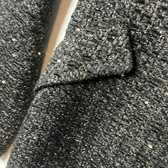 L’Agence CHAMBERLAIN SEQUIN EMBELLISHED‎ METTALIC MULTI TWEED BLAZER SIZE 10 - Picture 7 of 12